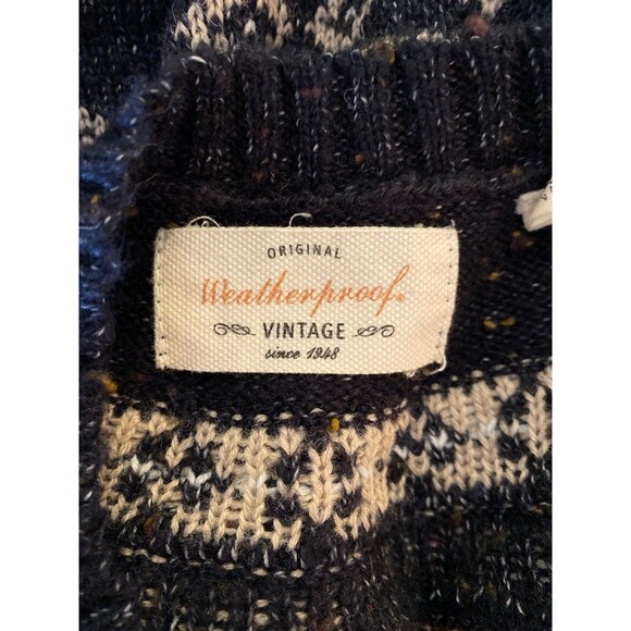 Weatherproof Vintage Original Sweater Size XL Crewneck Fair Isle Black Red EUC - Picture 9 of 12